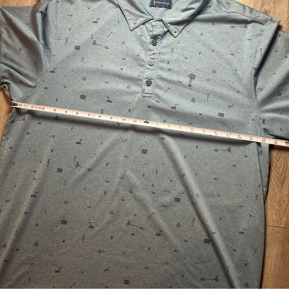 William Murray Polo Shirt Mens XL Gray All Over Print‎ Golf Performance Stretch - Picture 11 of 13